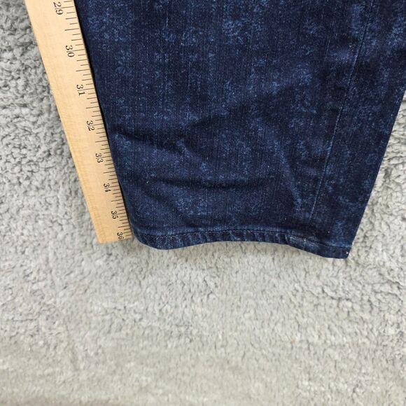 Robert Graham Men's Blue Denim Jeans Dark Indigo Stretch Geometric Size 42x36 - Picture 14 of 16